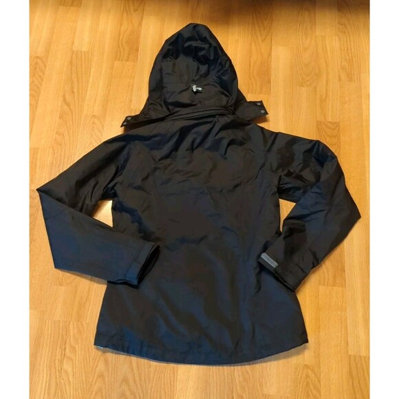 Eddie Bauer Weatheredge Jacket Coat Womens XS Black Hooded Waterproof - Picture 8 of 9
